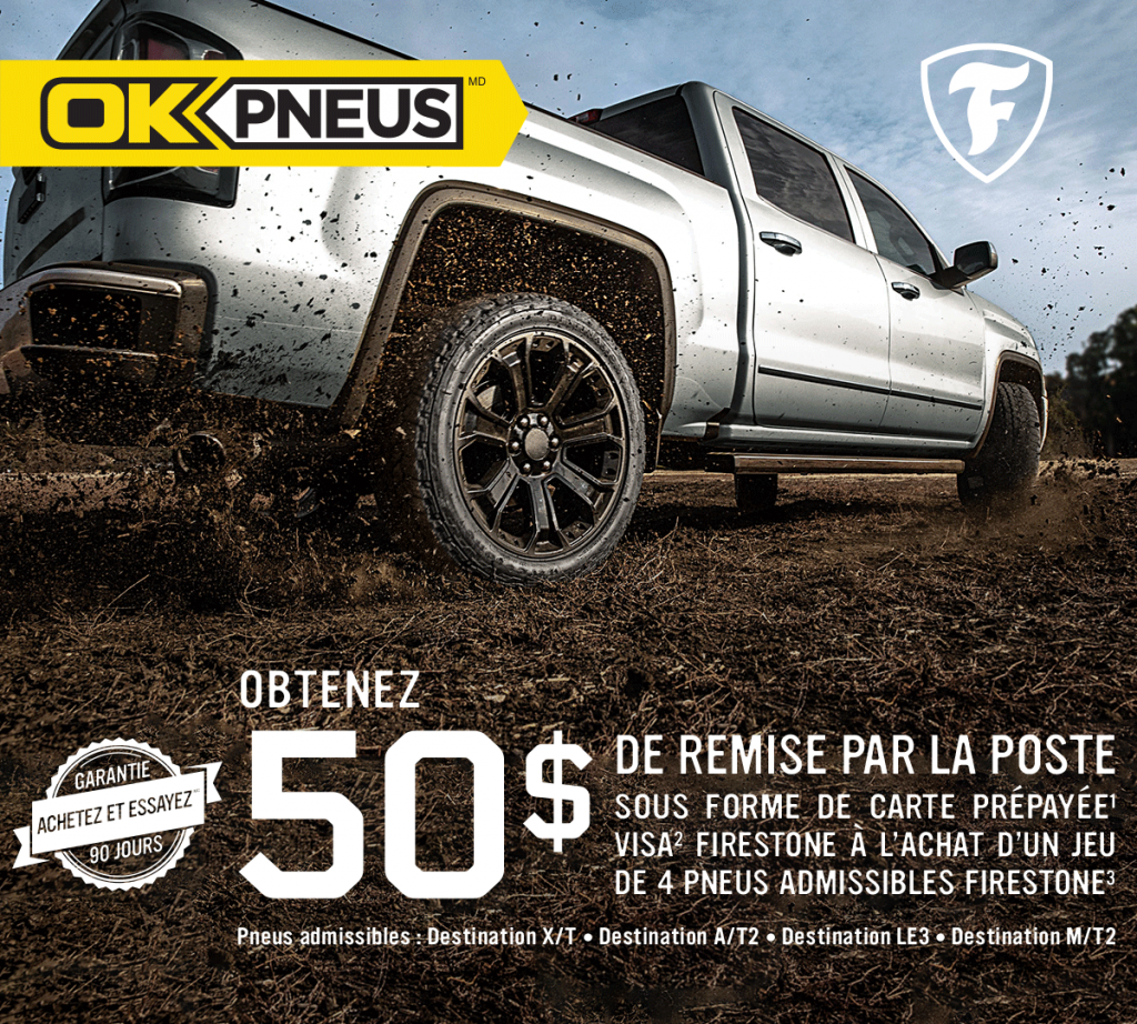 Rabais exclusif de OK Tire et Firestone 2021